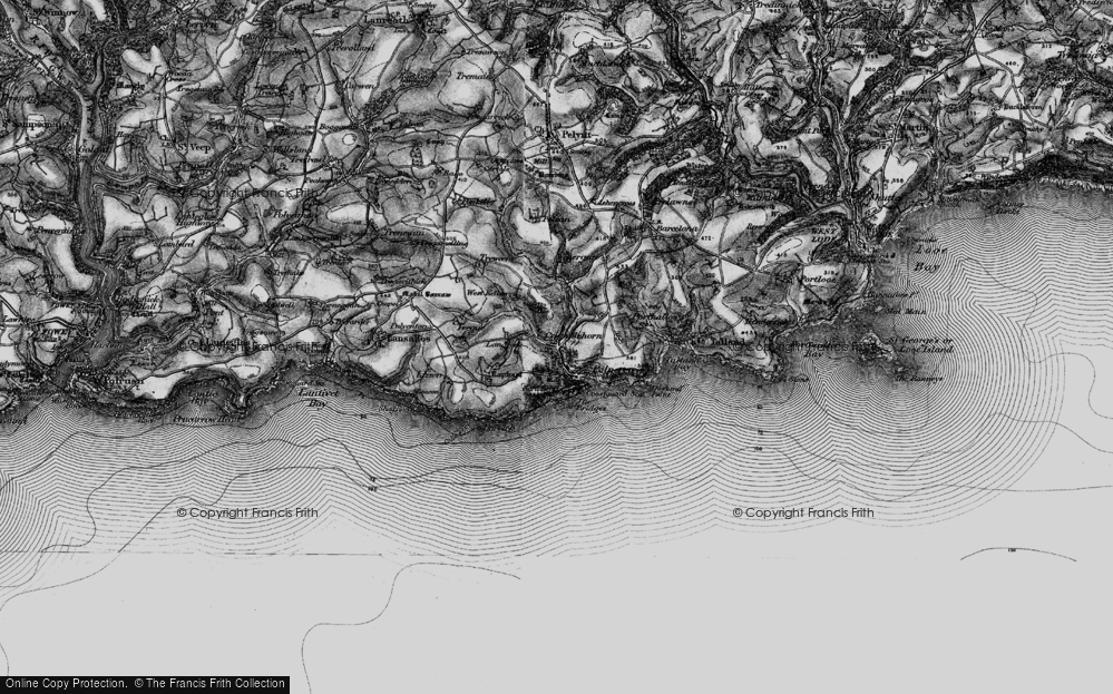 Old Map of Crumplehorn, 1896 in 1896