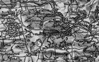 Old map of Cruwys Morchard in 1898