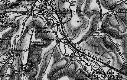 Old map of Break Heart Hill in 1898
