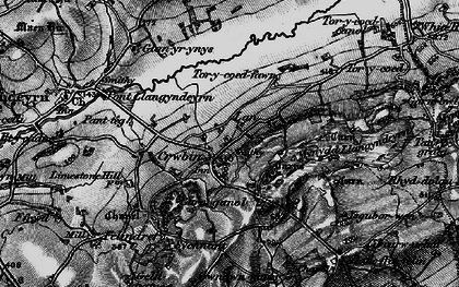 Old map of Crwbin in 1896