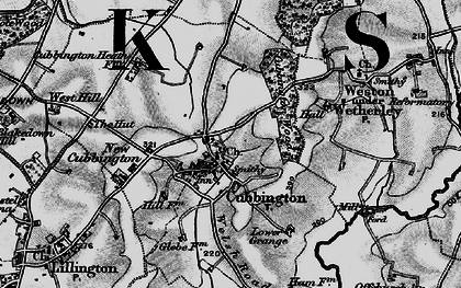 Old map of Cubbington in 1898
