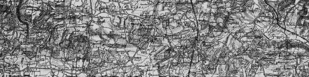 Old map of Cuckfield in 1895
