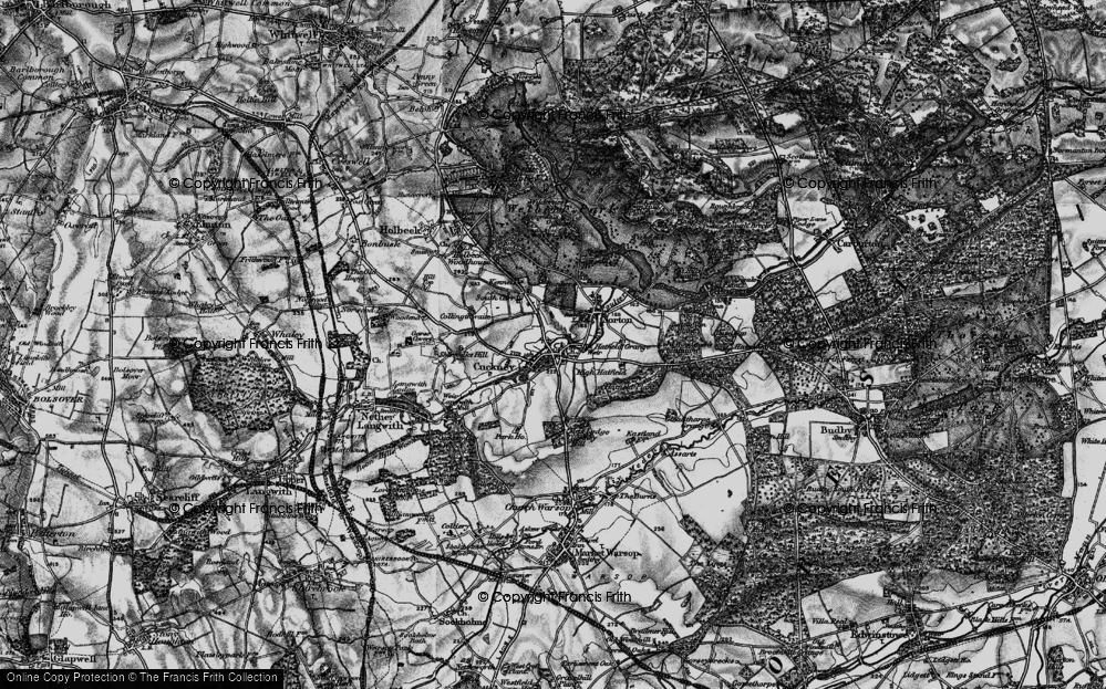 Old Map of Cuckney, 1899 in 1899