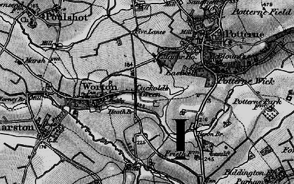 Old map of Cuckold's Green in 1898