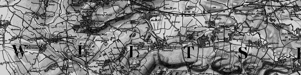 Old map of Cuckoo's Corner in 1898