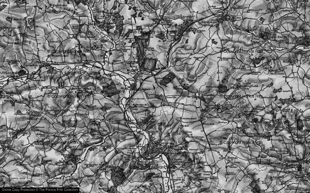Old Map of Cuckoo Tye, 1895 in 1895