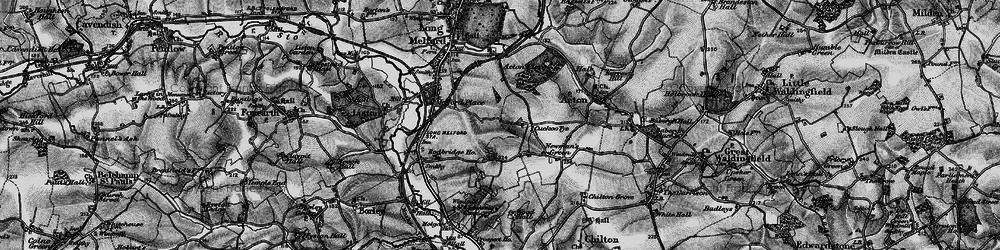 Old map of Cuckoo Tye in 1895