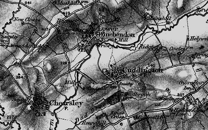 Old map of Cuddington in 1895