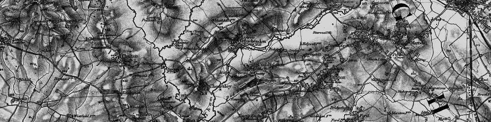 Old map of Cuddington in 1895
