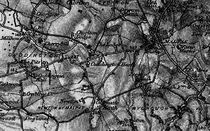 Old map of Cuddington Heath in 1897