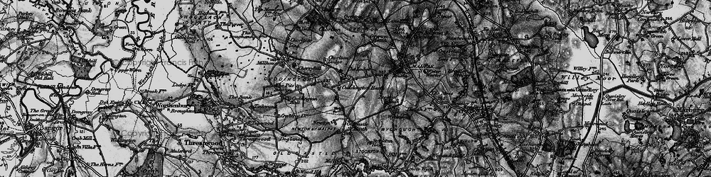 Old map of Cuddington Heath in 1897