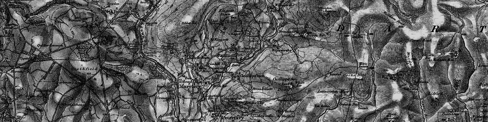 Old map of Boulters Tor in 1898