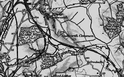 Old map of Cudworth Common in 1896