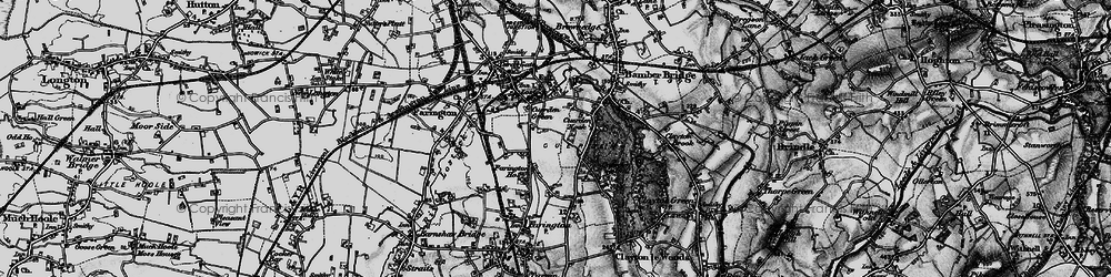 Old map of Cuerden Green in 1896