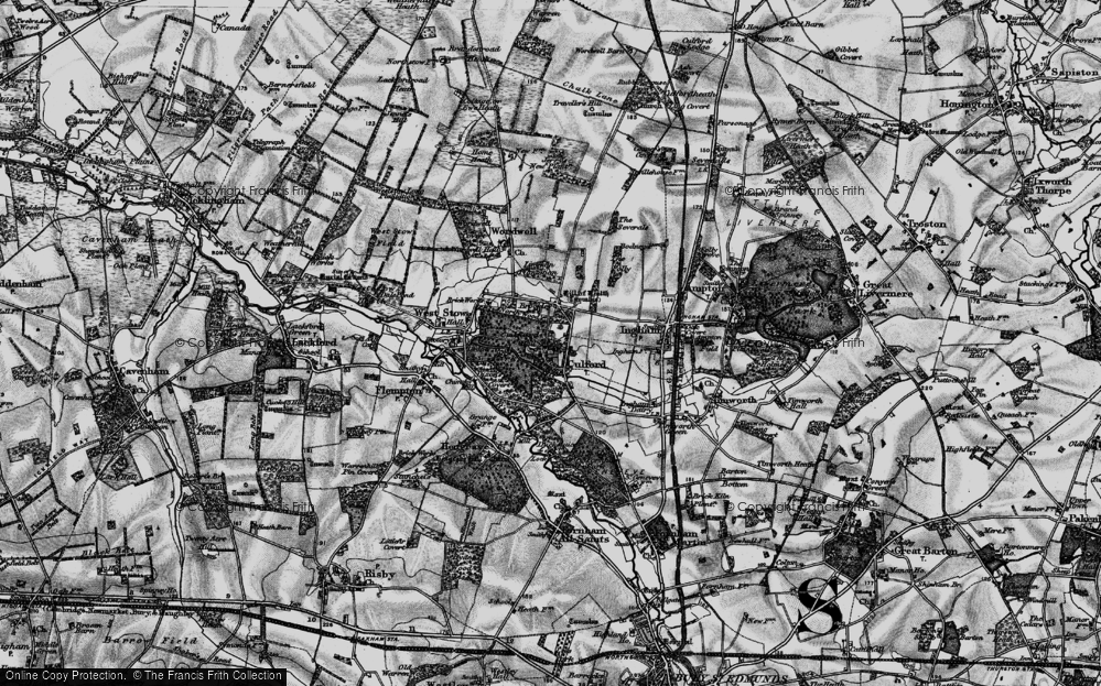 Old Map of Culford, 1898 in 1898