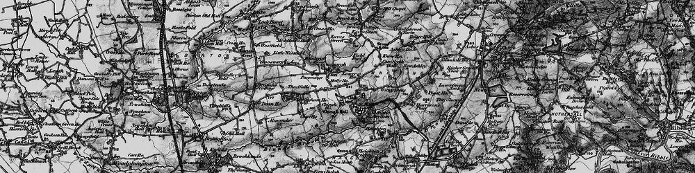 Old map of Cumeragh Village in 1896