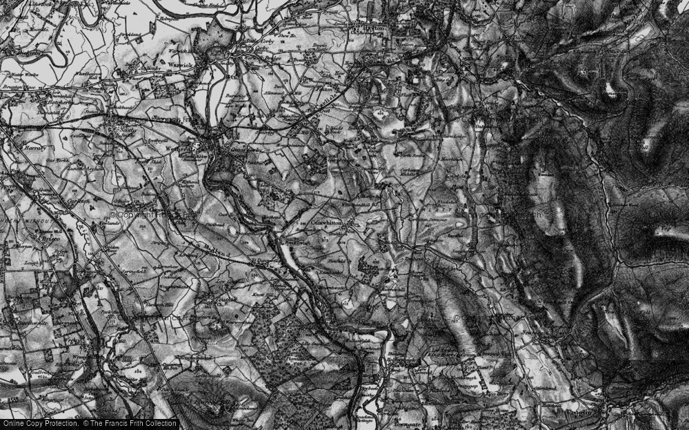 Old Map of Historic Map covering Whitehead Hill in 1897