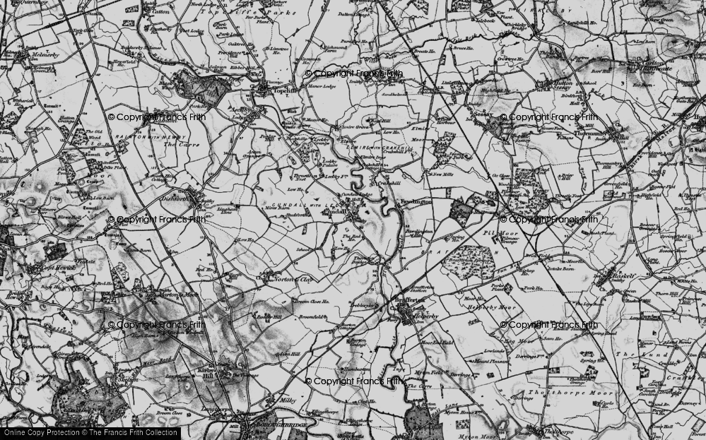 Old Map of Cundall, 1898 in 1898