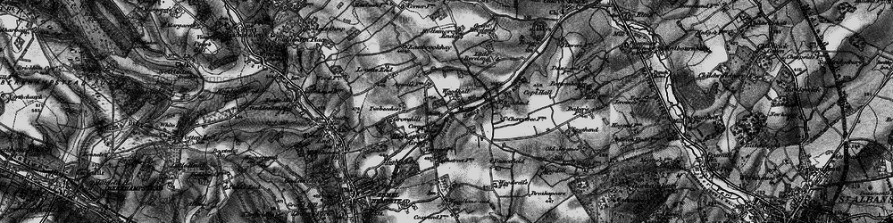 Old map of Little Revel End in 1896