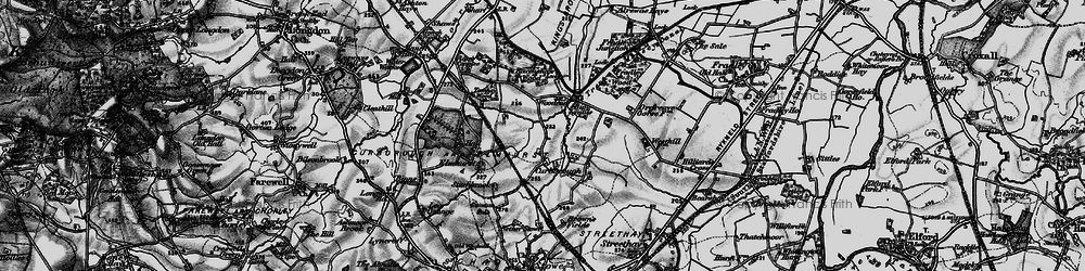 Old map of Curborough in 1898