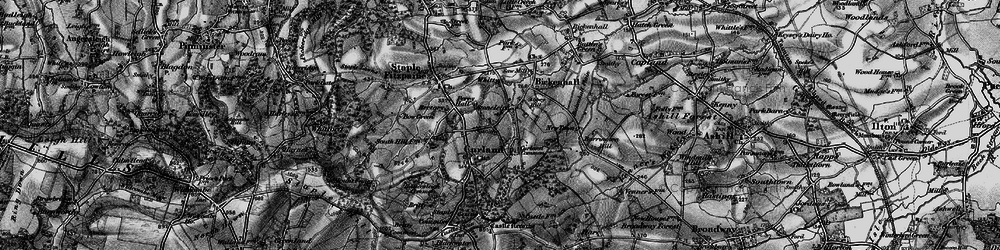 Old map of Curland Common in 1898