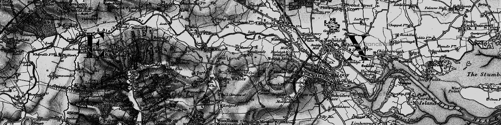 Old map of Curling Tye Green in 1896