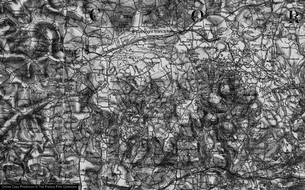 Old Map of Currian Vale, 1895 in 1895