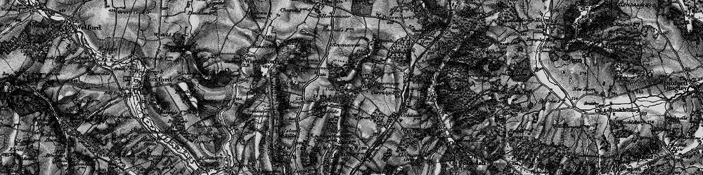 Old map of Woodside in 1895