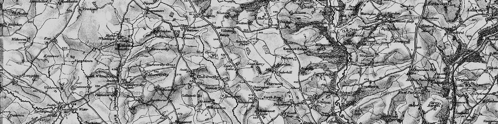 Old map of Beardon Plantn in 1895