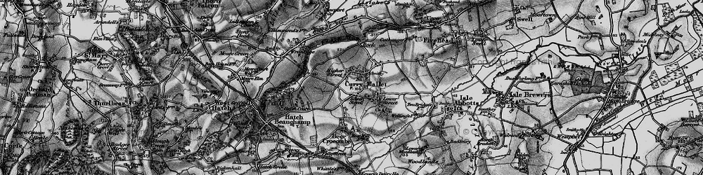 Old map of Curry Mallet in 1898