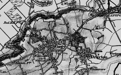 Old map of Curry Rivel in 1898