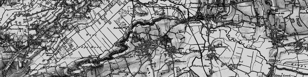 Old map of Curry Rivel in 1898