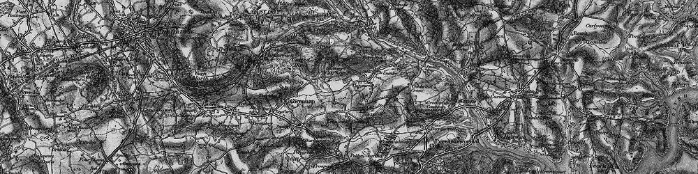 Old map of Cusgarne in 1895