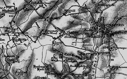 Old map of Cutlers Green in 1895