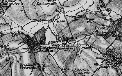 Old map of Cuxham in 1895