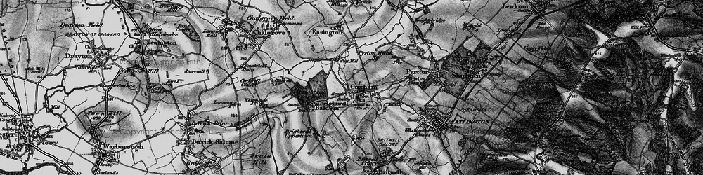 Old map of Cuxham in 1895