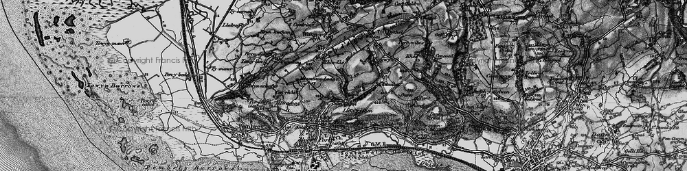 Old map of Cwm Capel in 1896