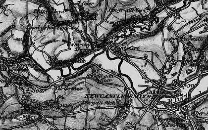 Old map of Cwm-cou in 1898