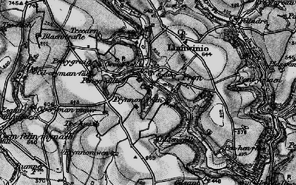 Old map of Afon Sien in 1898
