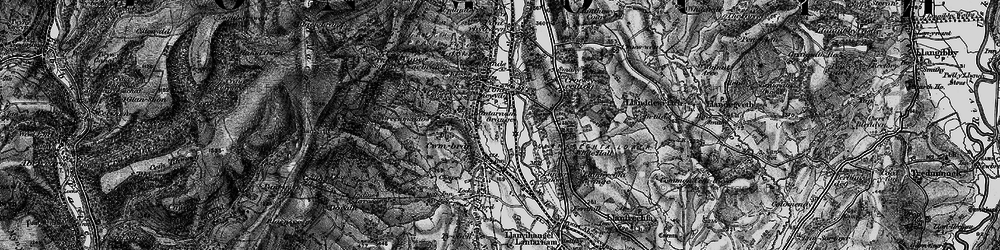 Old map of Cwmbran in 1897
