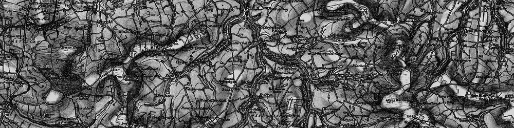 Old map of Llwyndrain in 1898