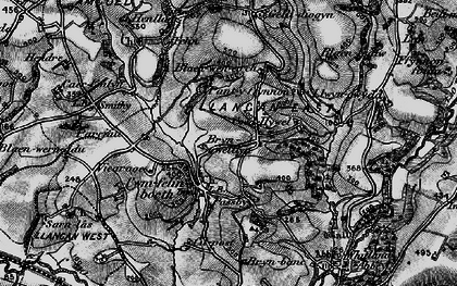 Old map of Blaen-lliwe in 1898