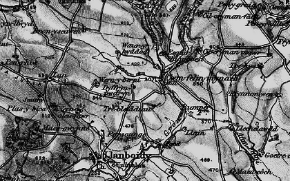 Old map of Bronyscawen in 1898