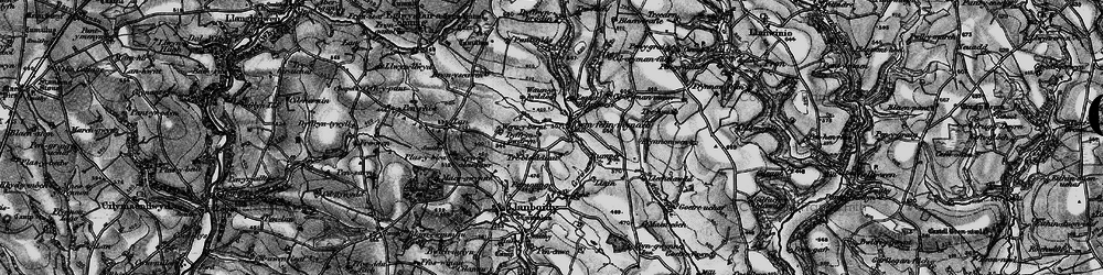 Old map of Cwmfelin Mynach in 1898