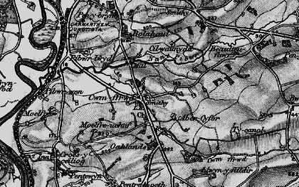 Old map of Abercyfor Uchaf in 1898