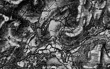 Old map of Llyn Uchaf in 1899
