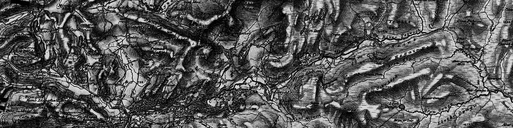 Old map of Llyn Uchaf in 1899