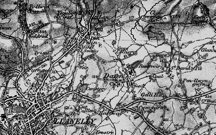 Old map of Dafen in 1897