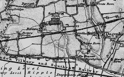 Old map of Dagenham in 1896