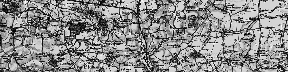 Old map of Dagworth in 1898